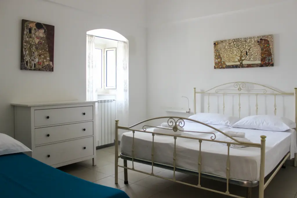 Casa Gelso bedroom at Borgo Tortorella holiday homes in Monopoli, Puglia